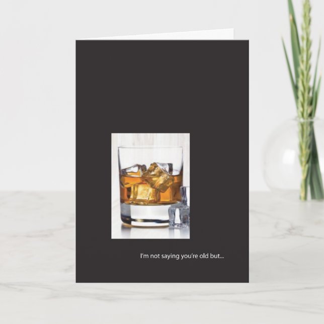 Carte d'anniversaire Whiskey (Devant)