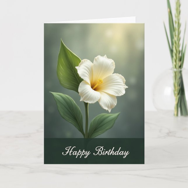 Carte d'anniversaire White Blossom (Devant)