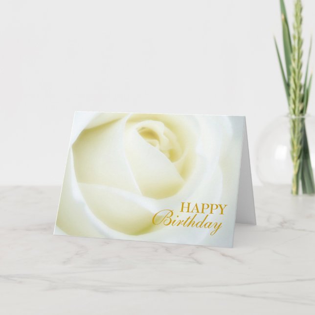 Carte d'anniversaire White Rose (Devant)