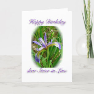 Carte d'anniversaire Wild Flag Sister-In-Law