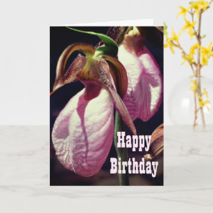 Carte d'anniversaire Wild Lady Slipper Orchid