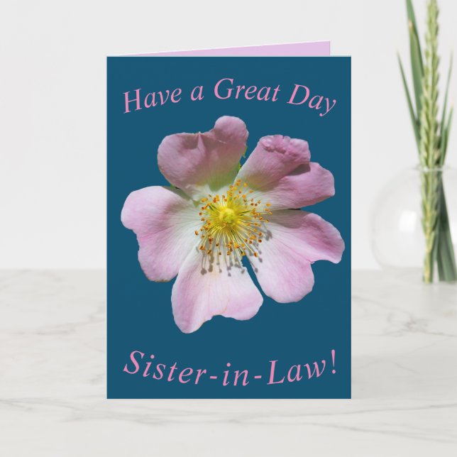 Carte d'anniversaire Wild Rose pour belle-soeur (Devant)