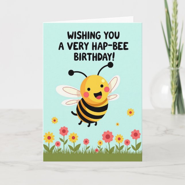 Carte d'anniversaire Wishing Bee (Devant)