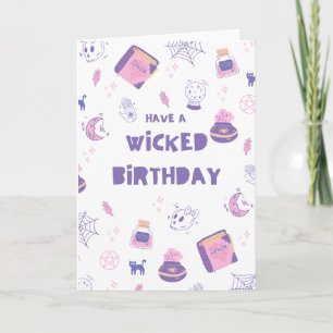 Carte d'anniversaire Witchy
