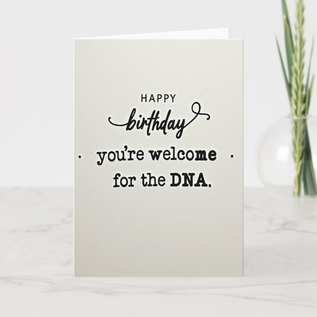 Carte d'anniversaire Witty Dna (Devant)