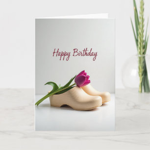 Carte d'anniversaire Wooden Shoe Bloom