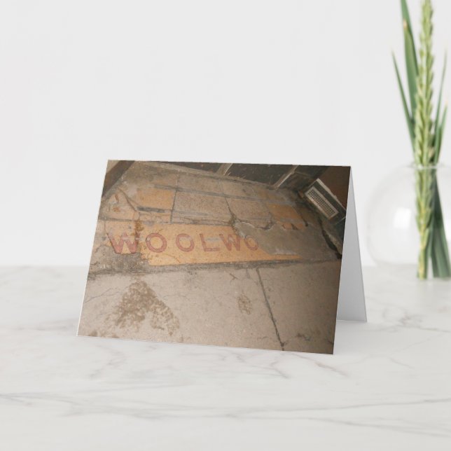 Carte d'anniversaire "WOOLWORTH Sidewalk" (Devant)