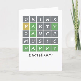 Carte d'anniversaire Wordle