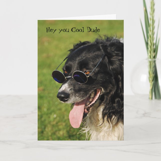 Carte d'anniversaire Yappy de border collie (Devant)