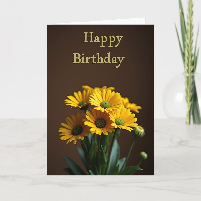 Carte d'anniversaire Yellow Blossom (Devant)