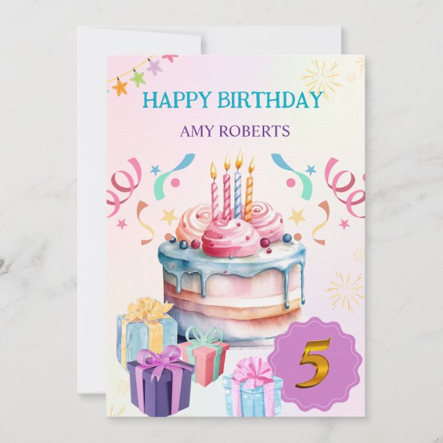 Carte d'anniversaire Yummy Kids (Devant)