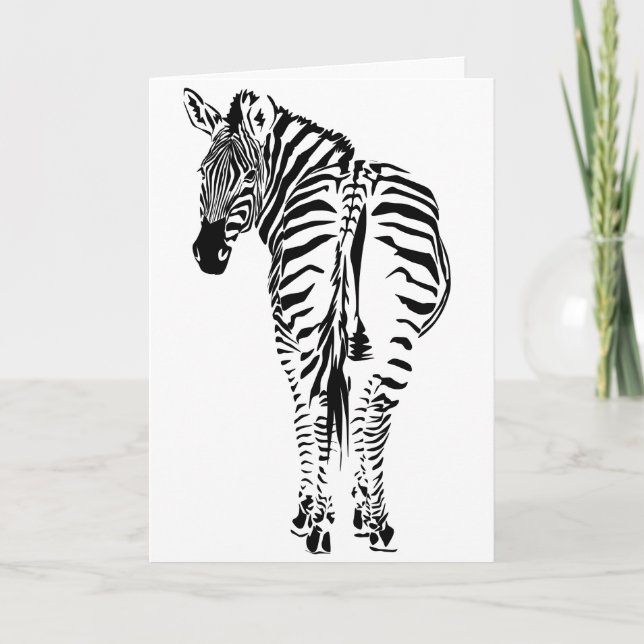 Carte d'anniversaire Zebra (Devant)