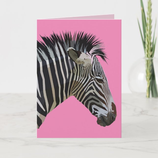 CARTE D'ANNIVERSAIRE ZEBRA (Devant)
