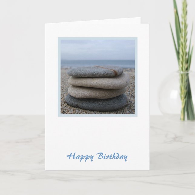 Carte d'anniversaire Zen Pebbles (Devant)