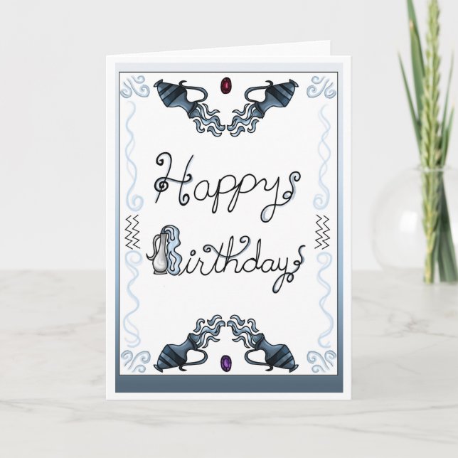 Carte d'anniversaire Zodiac Aquarius (Devant)