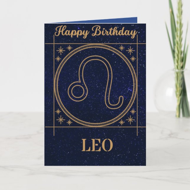 Carte d'anniversaire Zodiac (Leo) (Devant)