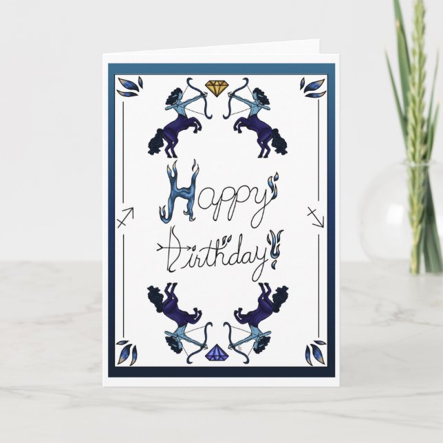 Carte d'anniversaire Zodiac Sagitarius (Devant)