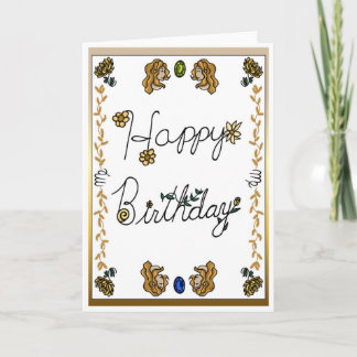 Carte d'anniversaire Zodiaque Vierge