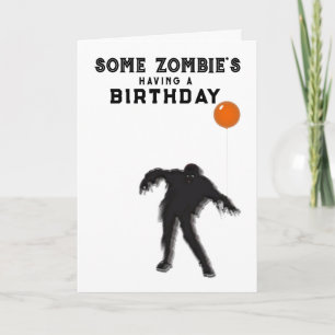 Carte d'anniversaire Zombie