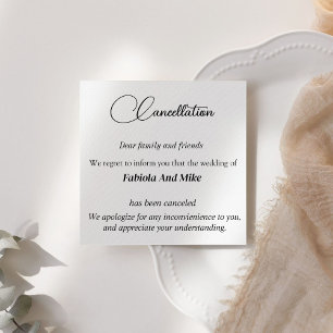 Carte d'annonce d'annulation de mariage personnali