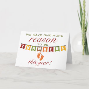 Carte d'annonce de bébé pour la fête de Thanksgivi