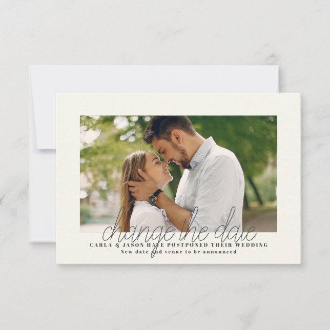 Carte d'annonce de changement de date avec photo (Devant)