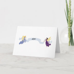 Carte d'annonce de conceptions d'anges de saison d