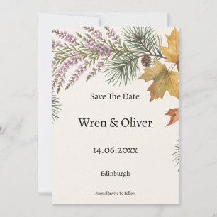 Carte d'annonce de date de mariage en style celtiq