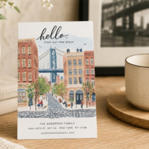Carte d'annonce de déménagement à Brooklyn