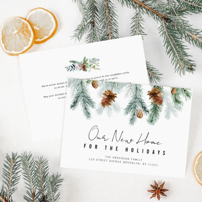 carte d'annonce de déménagement avec verdure pour  (Créateur téléchargé)