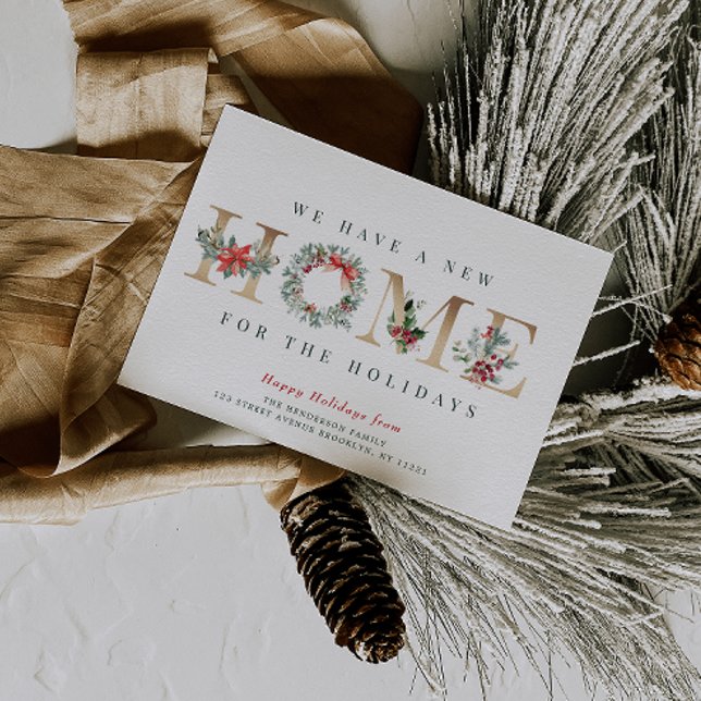 carte d'annonce de fêtes de couronne de Noël (Créateur téléchargé)