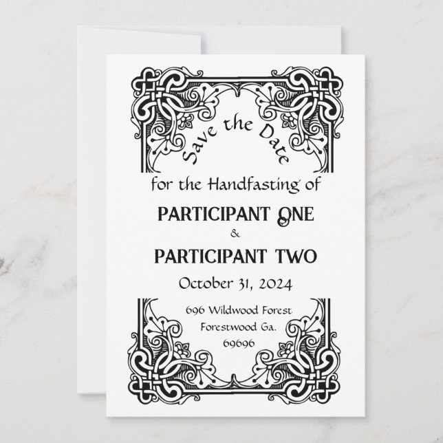 Carte d'annonce de fiançailles à encadrer vintage  (Devant)