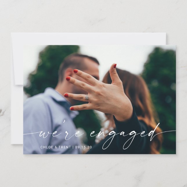 Carte d'annonce de fiançailles 'Nous sommes fiancé (Devant)