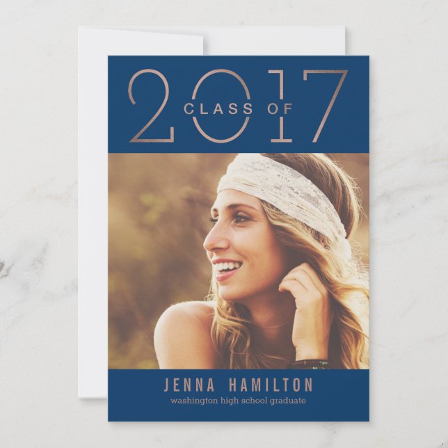 Carte d'annonce de fin d'études 'Happy Year' COULE (Devant)