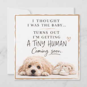 Carte d'annonce de grossesse de chien