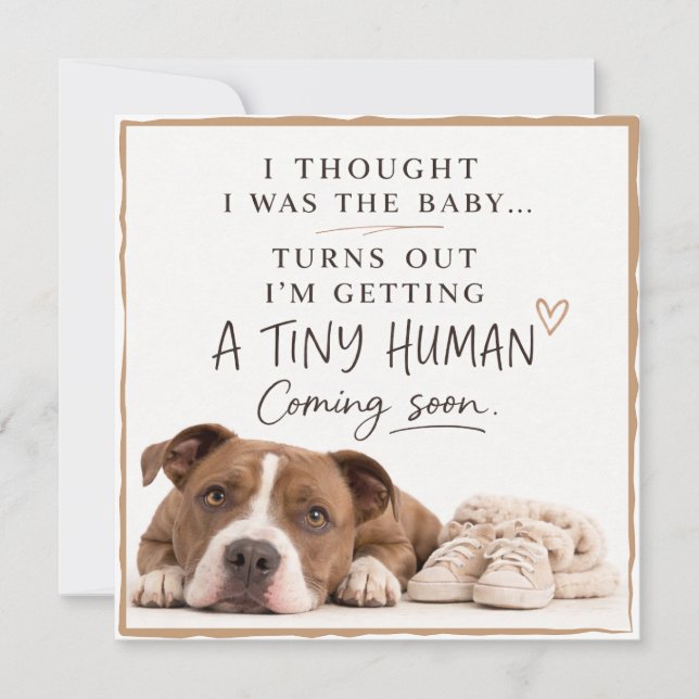 Carte d'annonce de grossesse de chien (Devant)