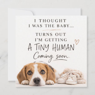 Carte d'annonce de grossesse de chien