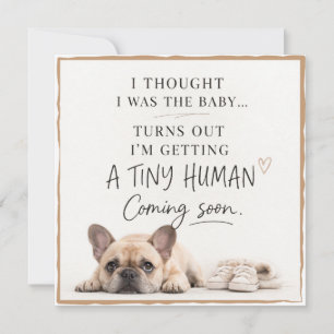 Carte d'annonce de grossesse de chien