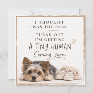 Carte d'annonce de grossesse de chien