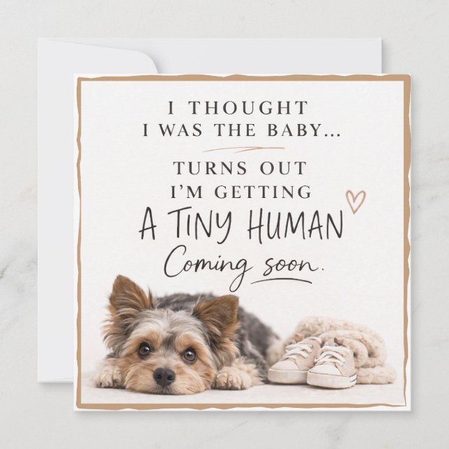 Carte d'annonce de grossesse de chien (Devant)