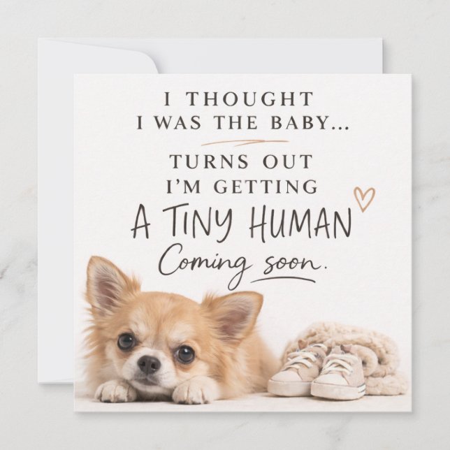 Carte d'annonce de grossesse de chien (Devant)