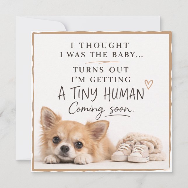 Carte d'annonce de grossesse de chien (Devant)