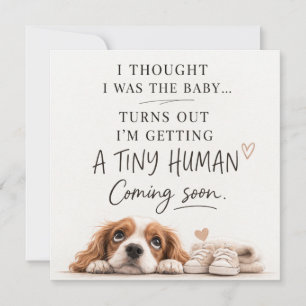 Carte d'annonce de grossesse de chien