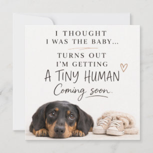 Carte d'annonce de grossesse de chien