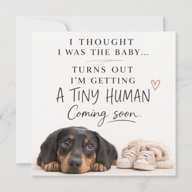 Carte d'annonce de grossesse de chien (Devant)