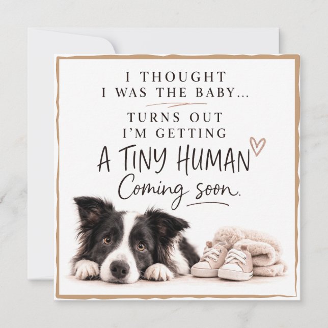 Carte d'annonce de grossesse de chien (Devant)