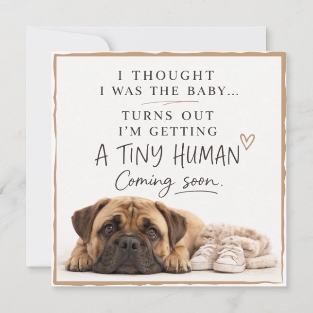 Carte d'annonce de grossesse de chien (Devant)