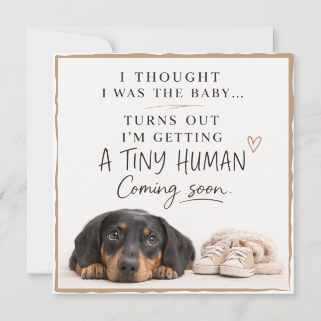 Carte d'annonce de grossesse de chien (Devant)