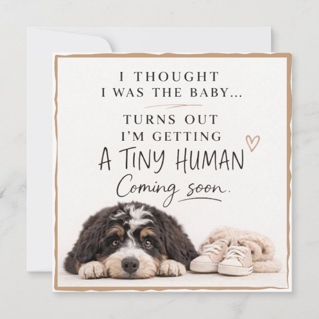 Carte d'annonce de grossesse de chien (Devant)