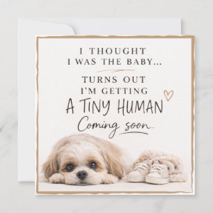 Carte d'annonce de grossesse de chien